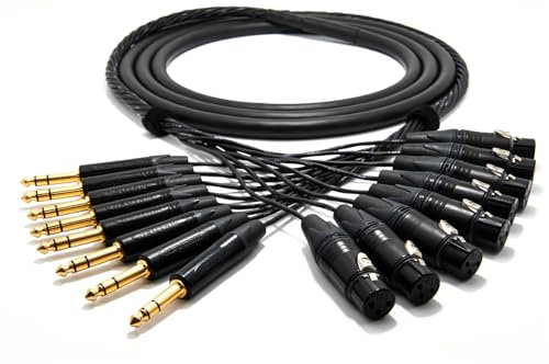 enoaudio Mogami 2932 8 Multicore Analog Kabel | Neutrik Gold XLR female - Neutrik 6,3mm TRS klinke | HiFi, 1,5 m