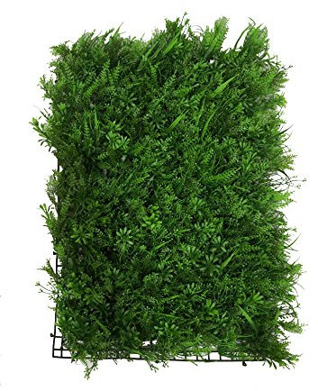 Plancha Alfombra de Césped Artificial 60 * 40cm Jardín Vertical Decoración Interior Pared Hierba (Vivid)
