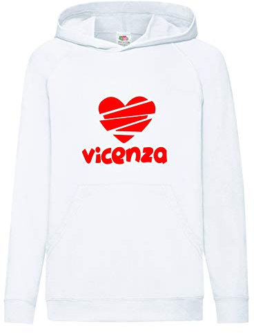 Tipolitografia Ghisleri Felpa Vicenza Ultras Curva Stadio Cuore Stilizzato Tifosi Calcio - Clicca personalizza per Taglia