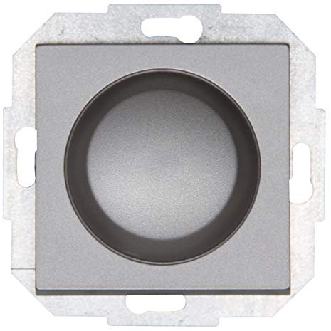 Kopp Athenis stahl, Universal-Dimmer mit Druck-Wechsel-Schalter für LED, Phasenan- und Phasenabschnitt, LED 3-100 Watt, Glühlampen 10-250 Watt, 845847082
