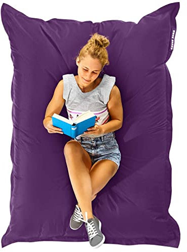 Green Bean Sitzsack XXL 140x180cm 380 Liter Kinder & Erwachsene Bean Bag EPS Perlen Füllung Riesensitzsack Groß Draußen Outdoor Liegekissen Waschbar Wetterfest Lounge Sitzkissen Bodenkissen Lila