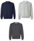 Gildan Herren-Sweatshirt, Fleece, Rundhalsausschnitt, Darkheather/Sportgrey/Marineblau, 3er-Pack, Größe S