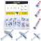 Mardatt 76 Stück 1/8 Zoll 3/16 Zoll 1/4 Zoll Knebelbolzen und Molly Bolt Hohlwanddübel Sortiment Kit, verzinkter Stahl, dünne Wandanker, Flügelbolzen, verschiedene Größen für Trockenbau