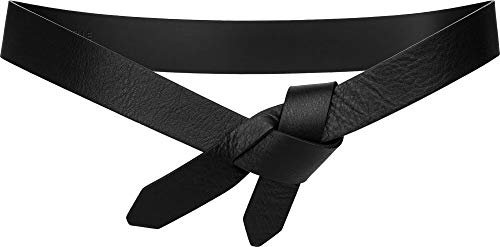 Caspar GU327 Damen Leder Taillengürtel, Gürtelgröße:90 [für Körperumfang 86-90 cm], Farbe:schwarz
