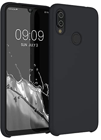 kwmobile Hülle kompatibel mit Xiaomi Redmi Note 7 / Note 7 Pro Hülle - Silikon Handy Case - Handyhülle weiche Oberfläche - kabelloses Laden - Schwarz