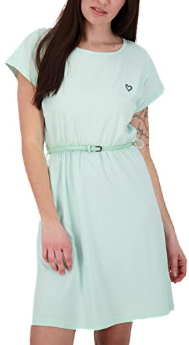 Alife and Kickin Damen NoraAK Dress Sommerkleid Kleid, Aqua, XS