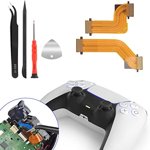 para PS5 R2 L2 L1 R1 Cable de Conexión Flexible de Repuesto para Sony PS5 Playstation 5(BDM-010) Controller Haptic Trigger Button Cable Plano (Izquierda y Derecha)
