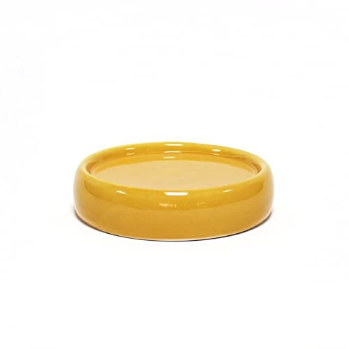 Douceur d'Intérieur, Porte-Savon (Diamètre 10 x 3.5 cm) Bullea Ocre, Céramique