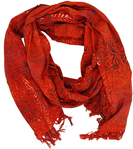 PANASIAM Schal B017 OrangeBambooleaf, XL