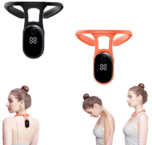 2023 New Mericle Ultrasonic Portable Lymphatic Soothing Body Shaping Neck Instrument, Haltungskorrektor Für Erwachsene Und Kinder, Verhindert Buckel, Lindert Rückenschmerzen (Balck+Orange)