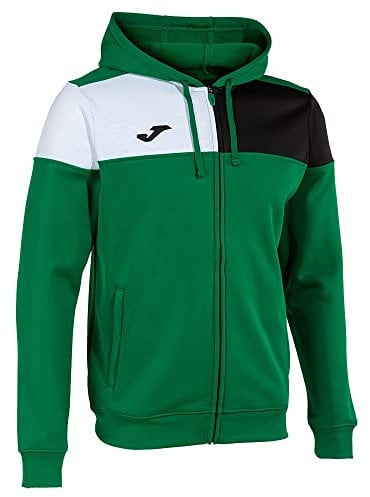 Joma Giacca con cappuccio uomo Crew V verde nero bianco