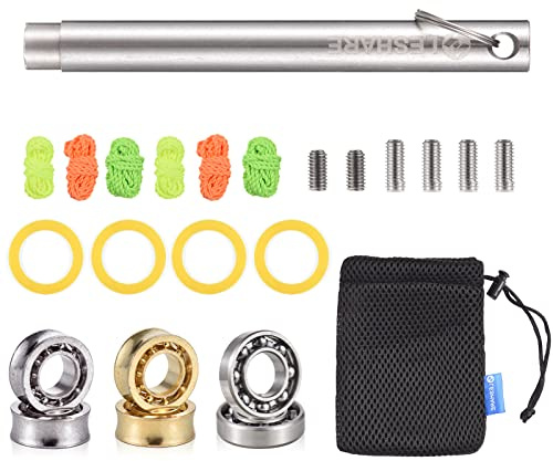 Lixada Yoyo Set di cuscinetti a sfera 4 pezzi 10 sfere, cuscinetti Yoyo reagenti con assi Yoyo corde Yoyo e strumento di rimozione del cuscinetto, pacchetto completo di cuscinetti Yoyo