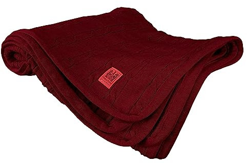 Hoeschele1931 Merinowoll Decke (Burgunder)