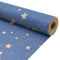 43cm*15m Blue Birthday Wrapping Paper Roll,Topeedy Gift Wrap Paper with Star for Birthday Father's Day Xmas Present-Star