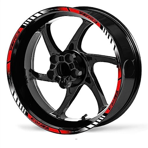 NINOMA 17-Zoll-Naben-Streifen-Klebeband-Aufkleber, Wasserdicht, Motorrad, Reflektierende Felgen-Aufkleber Für YZF R3 R3 2023 (Color : 2)