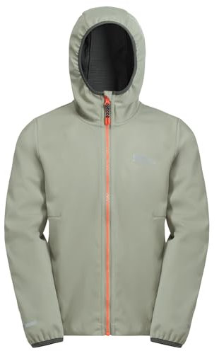 Jack Wolfskin Unisex Kinder Feldberg Hooded Jkt Softshelljacke, Mint Leaf, 116 EU
