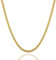 LOCCY Herren Damen Panzerkette Halskette, 3,5/5/6/7/8mm breit Edelstahl Vergoldet/Silber Kubanische Kette Goldkette Silberkette Hip-Hop Kette Halskette Länge 46-66cm (Vergoldet-5MM Breit, 46.00)