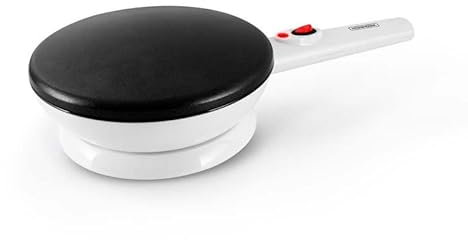 Kitchencook - Crêpière électrique Sans Fil - 20cm De Diamètre - 800w - Cuisson Rapide - Revêtement Antiadhésif Téflon - Blanc