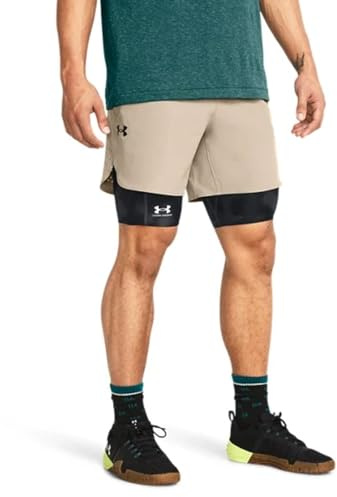 Under Armour Herren Funktionsshorts Peak Timberwolf Taupe-Black L