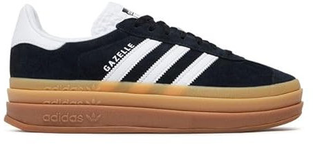 adidas Gazelle Bold W, Baskets pour femme, Core Black/Footwear White/Footwear White, 9 US