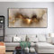FSLEOVN Abstrakte Bilder Leinwand Marmor Beige Gold Kunstdruck Bild auf Leinwand Moderne Wandbilder XXL Groß Wohnzimmer Wanddekoration No Frame (Gold,80x160cm)