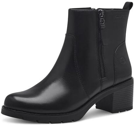Tamaris Comfort-Stivali da Donna Eleganti con Tacco e Duo-Tex, Moda, Nero-Nappa, 39 EU