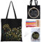 DKDDSSS Sticken für Anfänger Stofftasche Set, DIY Bastelset Erwachsene, Sticken Set Erwachsene, Enthalten Anleitung, Stickrahmen und Stofftasche mit Blumenmuster für Anfänger(Kamille)