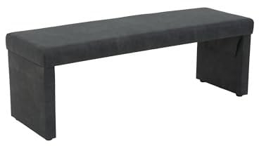 Hela Tische, Sitzbank Esszimmerbank Melanie, Bezug Microfaser Vintageoptik, Holzgestell gepolstert, 140x48x49cm, ca. 200kg belastbar