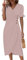 Generic Robe Cérémonie Femme De Soirée Grande Taille Décontractée Manches Longues Mini Décolleté Impression Plantes Tropicales Longue Rose 3XL