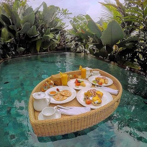 Floating Tray Luxury Floating Serving Tray Table and Bar for Pool Drinks - Suitable for Sandbars, Spas, Bath, and Parties | Adults Swimming Pool Floats