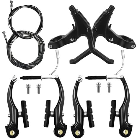 YWKJDDM Fahrrad Bremsen Set, Fahrrad V Bremse, Aluminium Fahrrad Bremsen Set Vorne Hinten V Brake V Typ Fahrradbremsen für MTB Mountain Rennrad Faltrad Hybridfahrrad