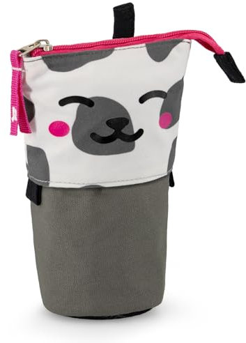 Teleskopisches 2‑in‑1 Schulmäppchen & Stiftehalter – süßes Katzen-Design für Mädchen – leeres Federmäppchen 18×13×6 cm für Schule & Freizeit – robust & leicht – Julian Ross