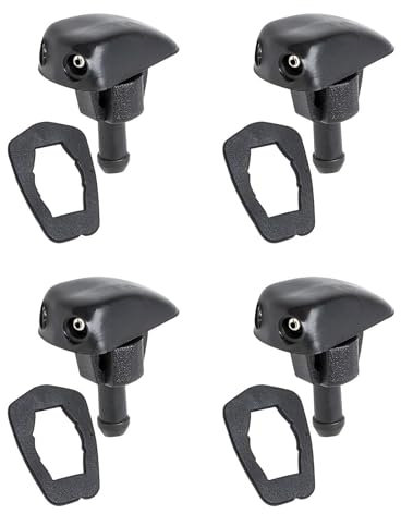 4 Stück Wischer Wasserstrahl Sprühdüse, Kunststoff Scheibenwaschdüsen, Auto-Scheibenwascher-Wasserstrahl-Sprühdüse, Auto-Windschutzscheiben-Sprühdüse, Universal Scheibenwischer-Waschdüse, für Auto