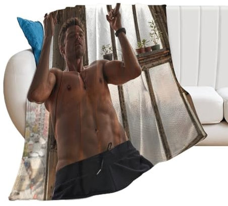 QapLWczK Sebastian Stan Kühldecke, ultraweiche Flanell-Fleecedecke, stilvoll, Schlafzimmer, Wohnzimmer, Sofa, warme Decke, für alle Jahreszeiten, 130 x 150 cm