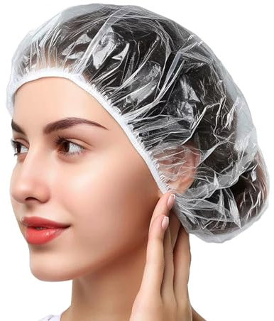 Cuffie per Capelli da Doccia Monouso,100PCS Cuffia Doccia Donna,Cuffia da Doccia Monouso,Cuffie da Bagno,Cuffie Capelli,Per Salone,Spa,Viaggio,Uso Domestico,Hotel,Doccia