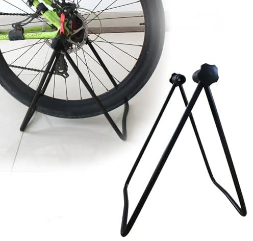 Bike Bicycle Floor Stand | Folding Storage Display Rack | Bike Folding Stand – Stable Bicycle Stand for Parking – Repair – Maintenance & Cleaning | Portable and Space Saving Indoor/Outdoor Cycle Stand