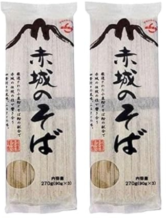 Akagi Joshu Japanese Dried Noodles - Soba Dried Buckwheat Noodle 270g (2 Packs, 6 Servings)