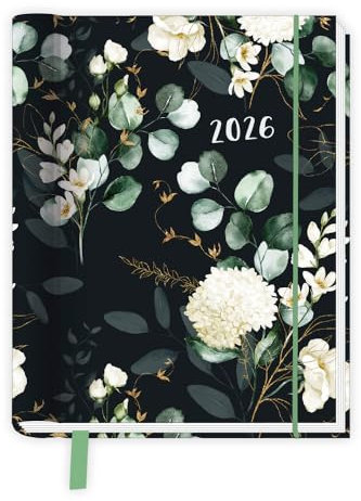 TRÖTSCH - Taschenkalender A6 Wire-O Motiv Blumen 2026 mit Postkarten: Terminkalender