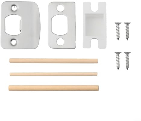 Spacer Shim in Door Lock Strike Plate Repair Kits for Easy Latch Fixing (Silver)