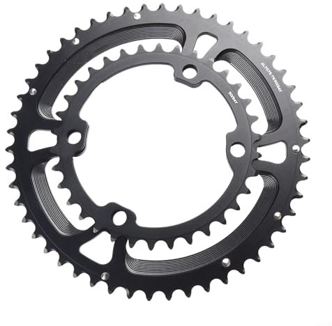 Plato doble 110BCD para bicicleta de carretera 105 R7000 R8000 DA9100 53T y 39T compatible con bielas FC R9100 FC R8000 FC R7000 (50-34T)