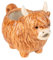 Home Deco London Highland Cow Kitchen Accessory, 3D Ceramic Head Design Novelty Ceramic Brown (Gravy Boat 250ML)