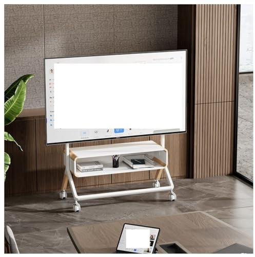 Support Tv Suporte Television Support De Télévision Portable Roulant Pour Moniteurs De Téléviseurs À Écran LCD LED De 49 À 75 Pouces, Support De Télévision Réglable En Hauteur Avec Roues Support Tv Un