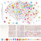 3500Pcs Book/Kindle Stickers/Gem Stickers, Self Adhesive Sticky Gems, Rhinestone Stickers with Tweezer, Colorful Stick on Gem for DIY Crafting (D-Gem Stickers)