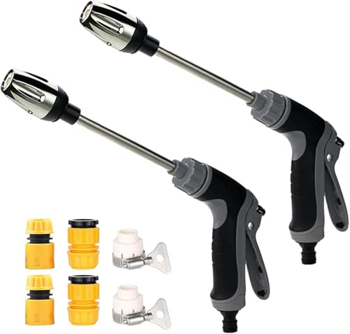 Aquoxis Hochdruckreiniger, Aquoxis Pressure Washer, Aquoxis Sprühdüse, 360° drehbar für DREI Sprühmodi Für Gartenschlauch (2PCS)