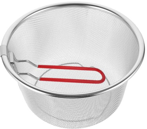 Mobestech Cesta Coladora Inoxidable para Freír Escurrir Pasta y Verduras de Profundidad Utensilio de Cocina Multifuncional