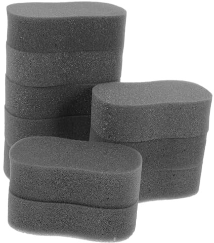 Mobestech 10 pièces Brosse Plumeau Coiffeur Éponge Douce pour Cheveux Époussette Barbe et Cou Salon et Barbier pour Éliminer Cheveux Taillés