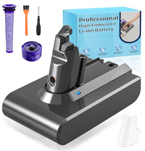 7500mAh Replacement Battery for Dyson V6 Series, New Upgrade High Capacity Battery Replacement Parts for Dyson V6 Animal/Absolute/Motorhead/Fluffy Vacuum Cleaner with Full Set Repair Tool Kits