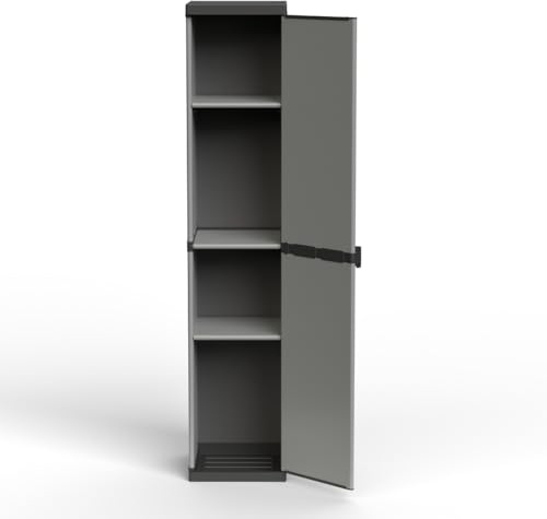 Kreher Armadio Kunststoffschrank (Hoher Nischenschrank, 3 Böden) | Modular System mit Universalschrank, Spindschrank, und Schwerlastregal. Für Keller, Garage und Werkstatt.
