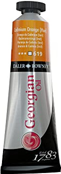 Daler-Rowney Georgian Oil Paint, Aluminium Tube, 1.28oz - 38 ml, Cadmium Orange Hue