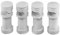 Milano Aruba White Horizontal Radiator Brackets - Set of 4
